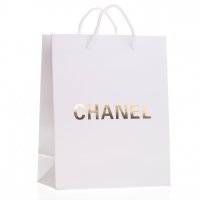 Пакет Chanel белый 25х20х10 оптом в Краснодар 