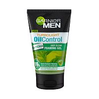 Пенка для глубокой очистки с экстрактом матча Garnier Men Turbolight Oil Control Matcha Deep Clean Foaming Gel