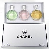 Парфюмерный набор Chanel Chance Eau de Toilette/Chance Eau Tendre/Chance Eau Fraiche 3x30 ml оптом в Краснодар 